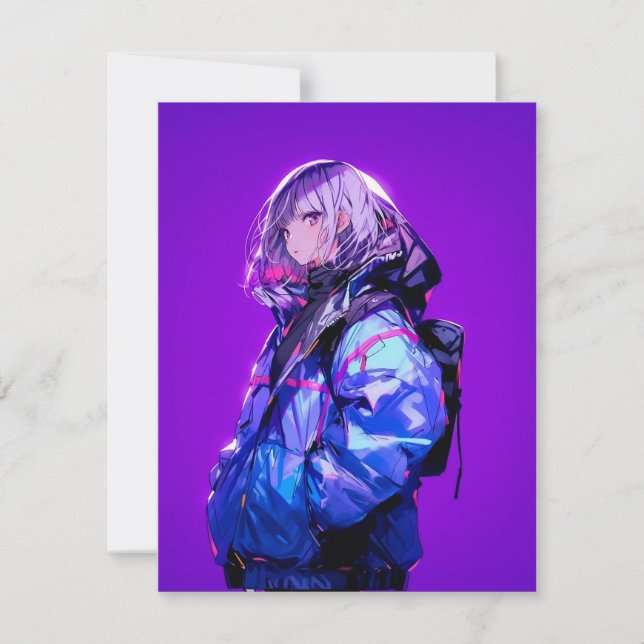 Invitación 紫/Purple Invitation Card | 東京娘 GenerartiveAI (Anverso)