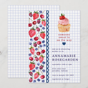Invitación 004 Cumpleaños de bebé con pastelitos del parche d
