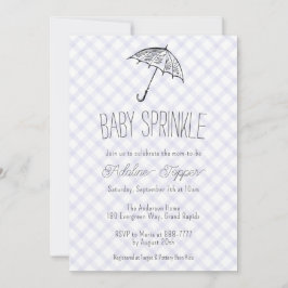 Invitación 005 Iris Paraguas Moderno Cuadro de Bebé Sprinkle