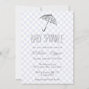 Invitación 005 Iris Paraguas Moderno Cuadro de Bebé Sprinkle