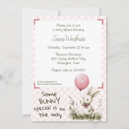 Invitación 008 Rosa Sonrojo • Some Bunny Special Baby Shower
