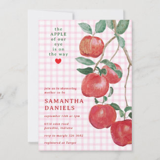 Invitación 009 Fucsia Manzana de Nuestros Ojos Baby Shower de