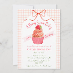 Invitación 011 Terracota Dulce Fresa Baby Shower