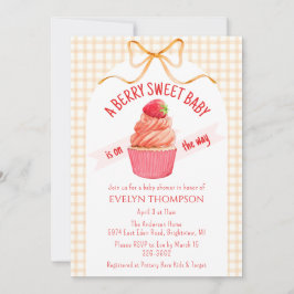 Invitación 012 Copper Berry Sweet Strawberry Baby Shower