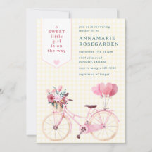 015 Dulce Limón Floral Chica Bicicleta Shower de B