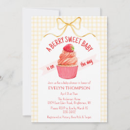 Invitación 016 Marigold Berry Sweet Strawberry Baby Shower