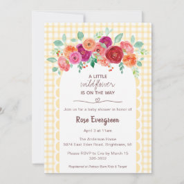 Invitación 016 Marigold Watercolor Wildflower Baby Shower