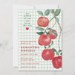 Invitación 019 Bosque Manzana de Nuestro Ojo Ducha de Bebé a