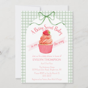 Invitación 019 Forest Berry Dulce Fresa Baby Shower