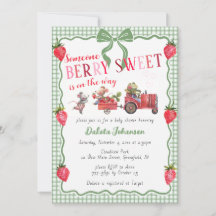 019 Forest Gingham Berry Sweet Fiesta de Bebé en l