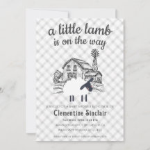 020 Niebla Gris Corderito Granja Plaid Baby Shower