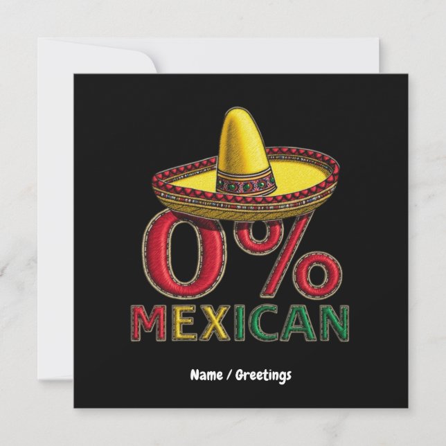 Invitación 0% Funny Mexicano Cinco De Mayo Hilarante (Anverso)
