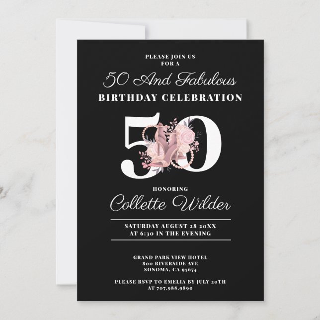 Invitación %0 Y Fabulosos Zapatos De Baile Negro (Anverso)