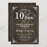 10º Aniversario de Boda - Madera