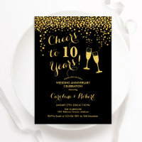 10º Aniversario - Felicidades por 10 Años Dorado N