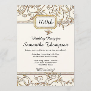 Invitación 100ª Fiesta de glamour de Hollywood Regencia Centé