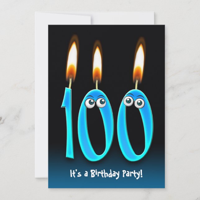 Invitación 100.ª fiesta de cumpleaños (Anverso)
