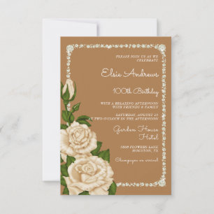 Invitación 100.º cumpleaños de Rosas centenarios