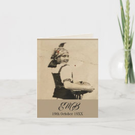 Invitación 100.º cumpleaños elegante foto de un monograma dob