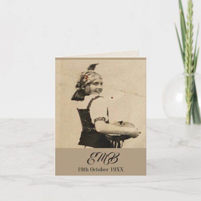 Invitación 100.º cumpleaños elegante foto de un monograma dob (Anverso)