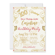 100.º hito de cumpleaños elegante