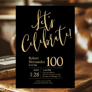 Invitación 100 años celebremos la foto del oro negro