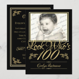 Invitación 100 años con foto