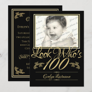 Invitación 100 años con foto