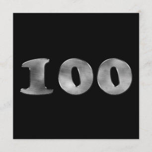 Invitación 100 años de plata negra  Número 100