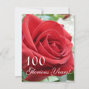 Invitación ¡100 años gloriosos!-Celebración de cumpleaños/Ros