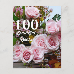 Invitación ¡100 años hermosos! - Fiesta de cumpleaños/rosas