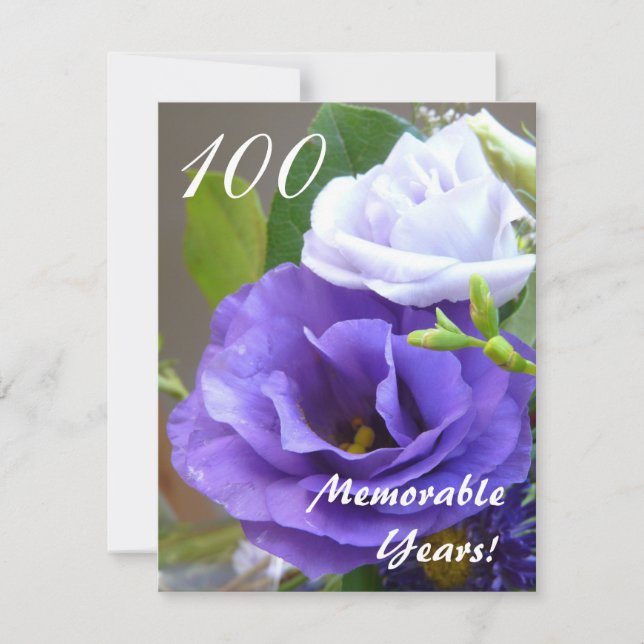 Invitación ¡100 Años memorables!-Celebración de cumpleaños (Anverso)