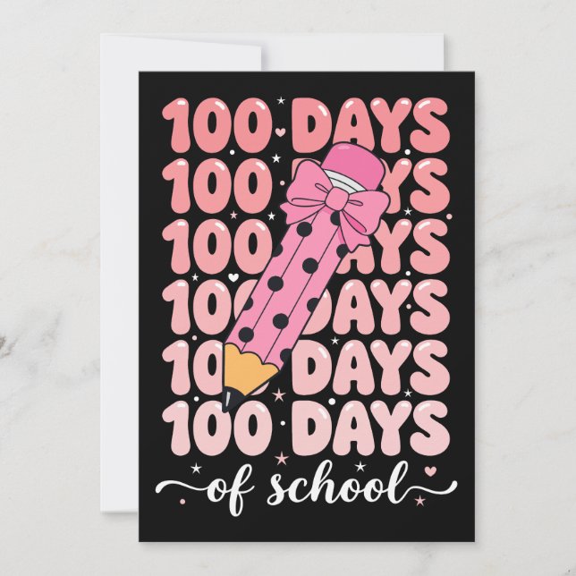 Invitación 100 days of school celebration (Anverso)