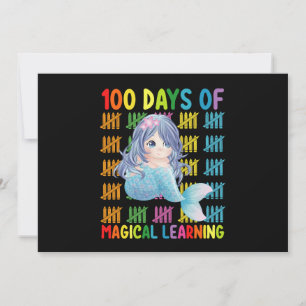 Invitación 100 Días De Escuela Mágica De Aprendizaje