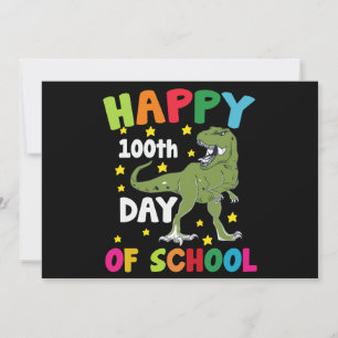 Invitación 100 días de escuela Trex 100º día de escuela 