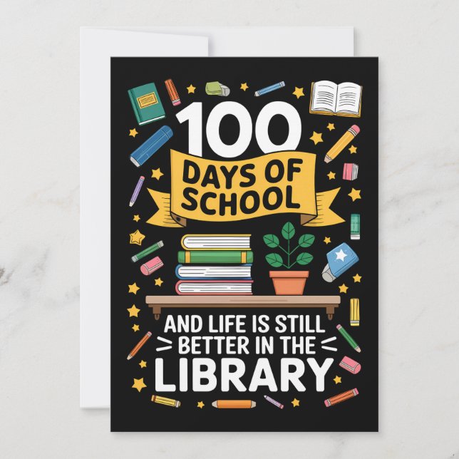 Invitación 100 Días De Escuela Y Vida Sigue Mejor (Anverso)