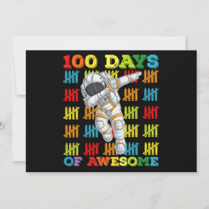 Invitación 100 días de impresionante astronauta 100° día de c