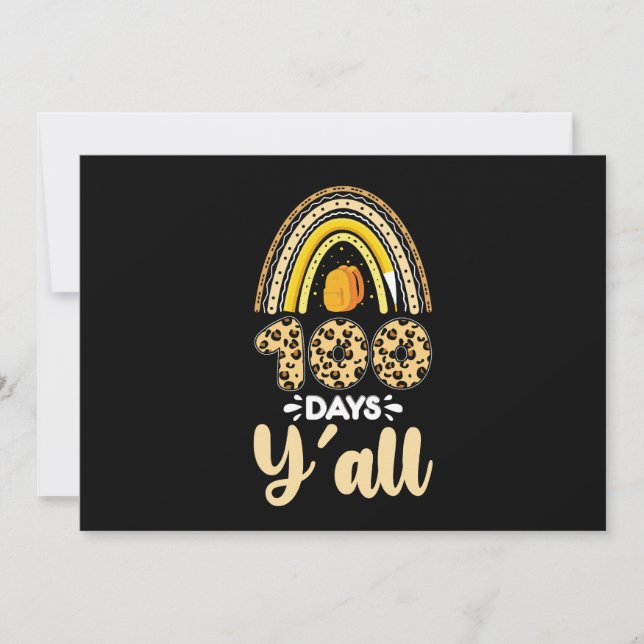 Invitación 100 días de leopardo escolar (Anverso)