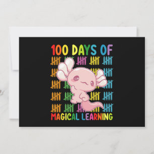 Invitación 100 Días De Magical Learning Axolotl School