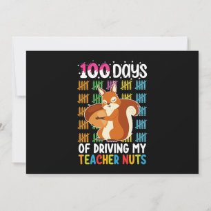 Invitación 100 Días De Manejar La Ardilla De Las Nueces De Mi