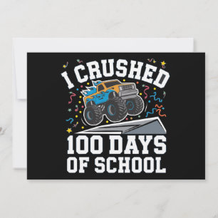 Invitación 100 días de monstruo escolar 100 días de escuela