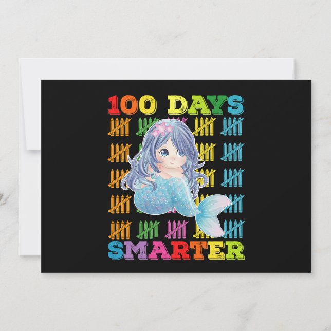 Invitación 100 días más inteligentes, sirvienta 100 días de e (Anverso)