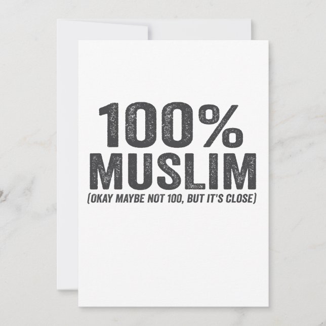 Invitación 100 musulmanes Oky Quizás no 100 Divertido Ramadan (Anverso)