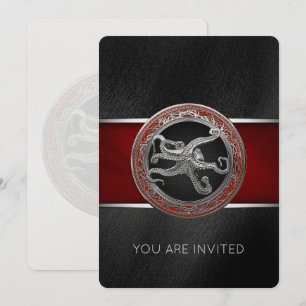 Invitación [100] Pulpo de plata sagrada en postura defensiva