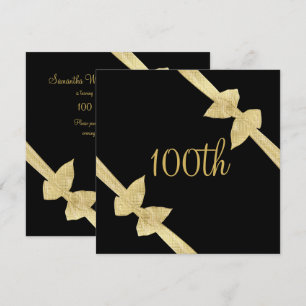 Invitación 100o cumpleaños de los falsos arcos elegantes del