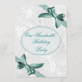 Invitación 100o Damasco y fiesta de cumpleaños de los arcos