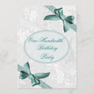 Invitación 100o Damasco y fiesta de cumpleaños de los arcos