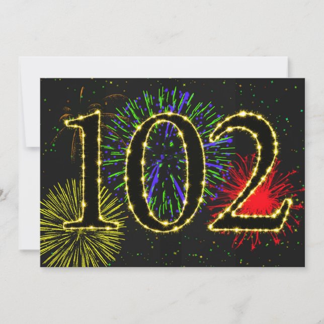Invitación 102.ª fiesta de cumpleaños (Anverso)