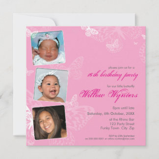 Invitación 105 - FOTOGRAFÍA CUMPLEAÑOS INVITA :: mariposas 1S