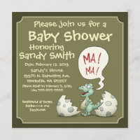 Invitación 106 de Baby Shower: Bebé del dinosaurio